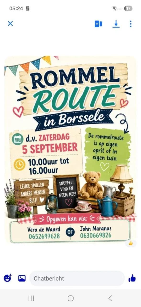 Rommelroute Borssele 5 september 2026