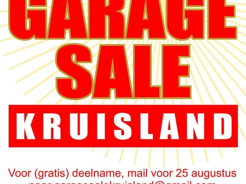 Garage Sale Kruisland 30 augustus 2026