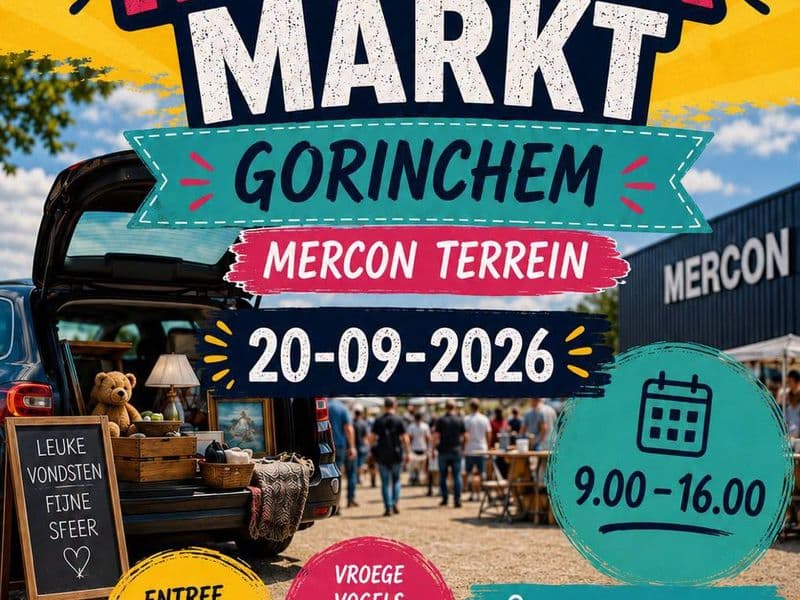 Kofferbakmarkt Mercon Terrein Gorinchem september 2026