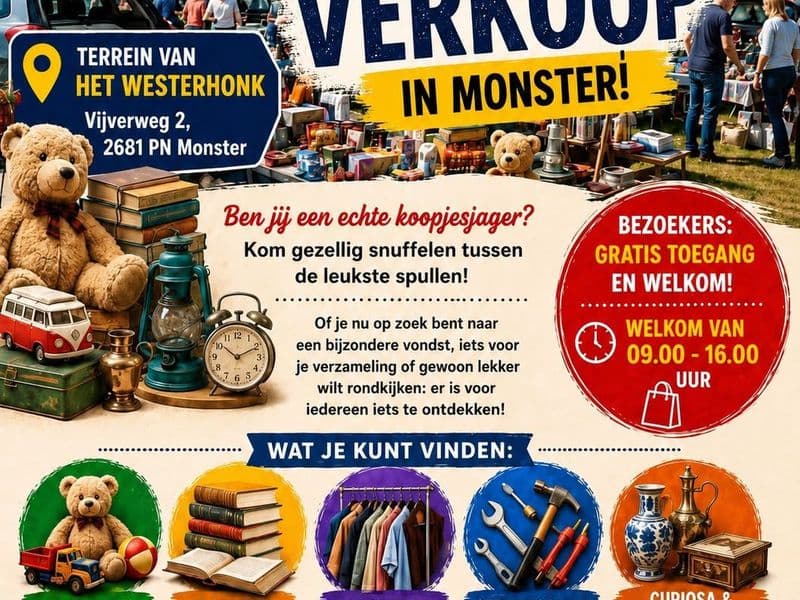 Kofferbakverkoop Monster 5 september 2026