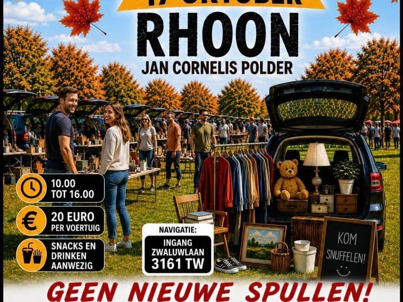 Kofferbakverkoop Rhoon 17 oktober 2026