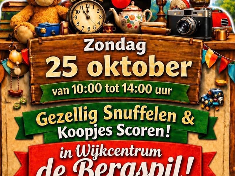 Rommelmarkt Wijkcentrum De Bergspil Roosendaal