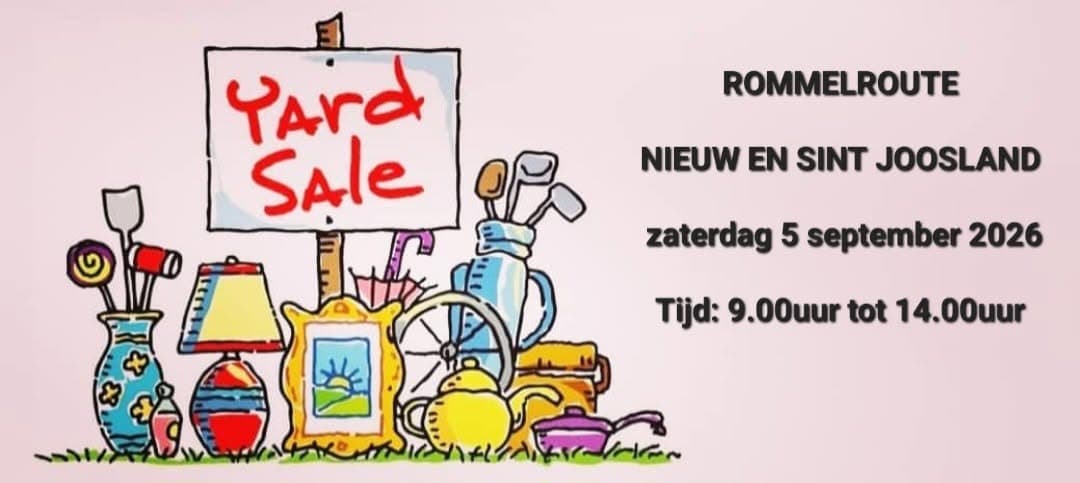 Rommelroute Nieuw- en Sint Joosland 5 september 2026