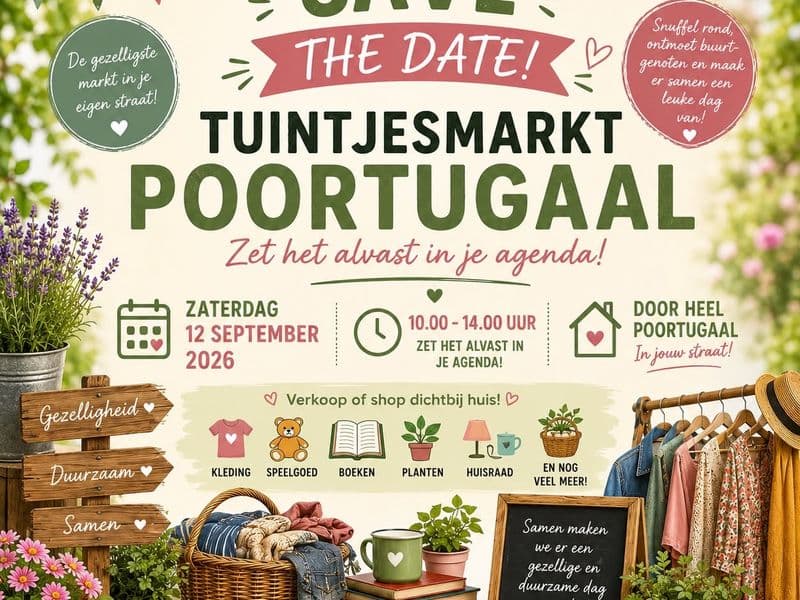 Tuintjesmarkt Poortugaal 12 september 2026