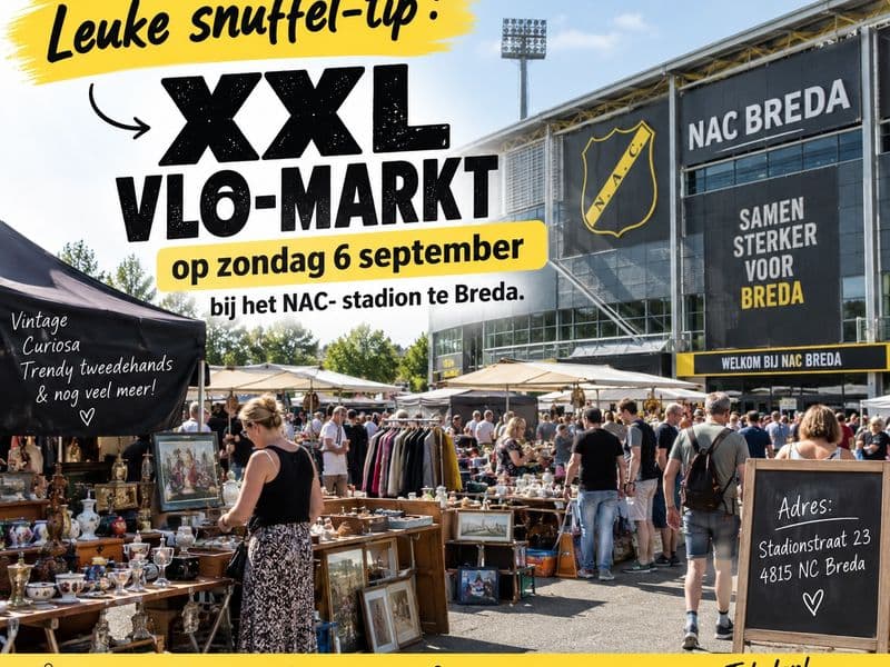 XXL Vlo-markt op zondag 6 september bij het NAC- stadion te Breda
